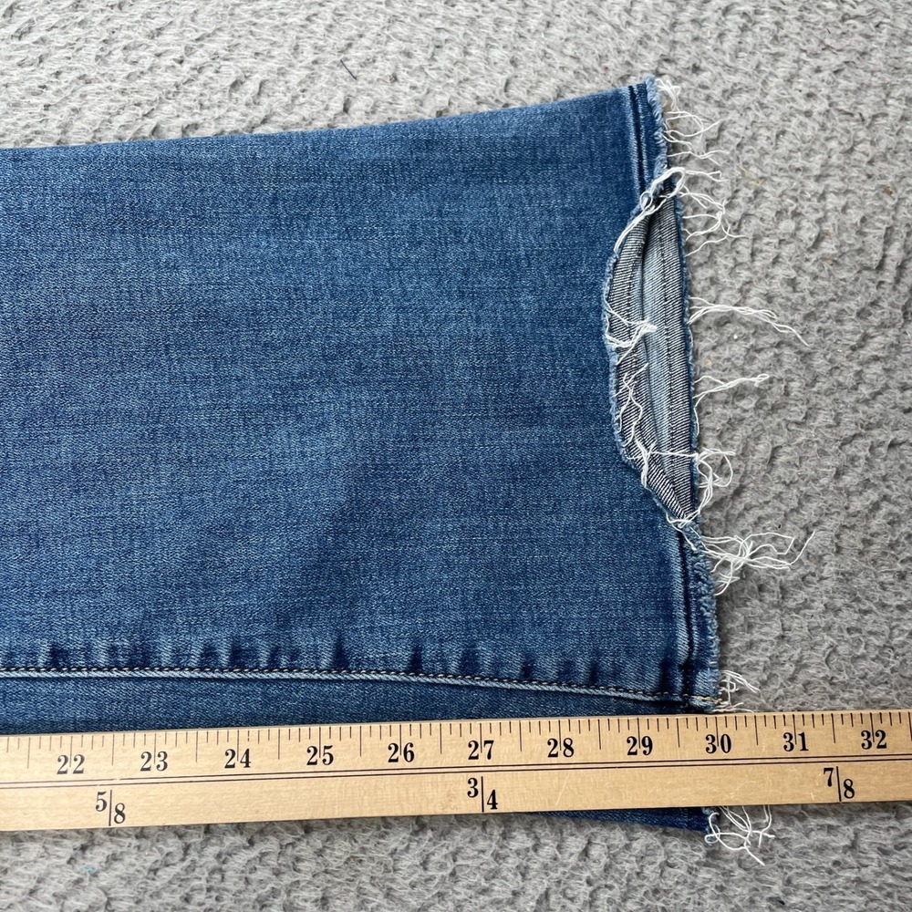 American Eagle Jeans Womens 2 Blue Super Hi-Rise Flare Super Stretch Distressed - Picture 6 of 10